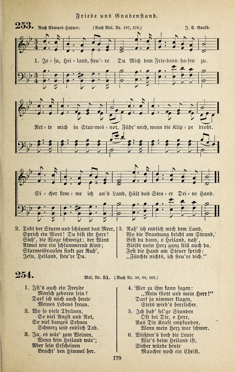 Evangelischer Liederschatz: eine Auswahl der bekanntesten Kernlieder für Sonntags-Schule, Vereine und Gottesdienste (2. Auflage) page 179