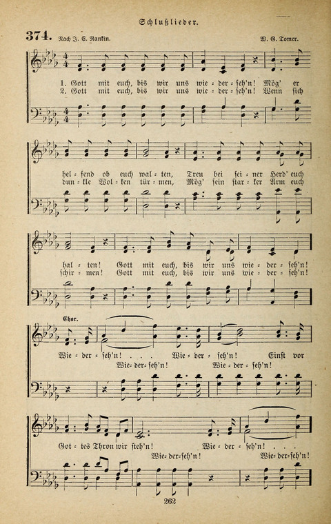 Evangelischer Liederschatz: eine Auswahl der bekanntesten Kernlieder für Sonntags-Schule, Vereine und Gottesdienste (2. Auflage) page 262