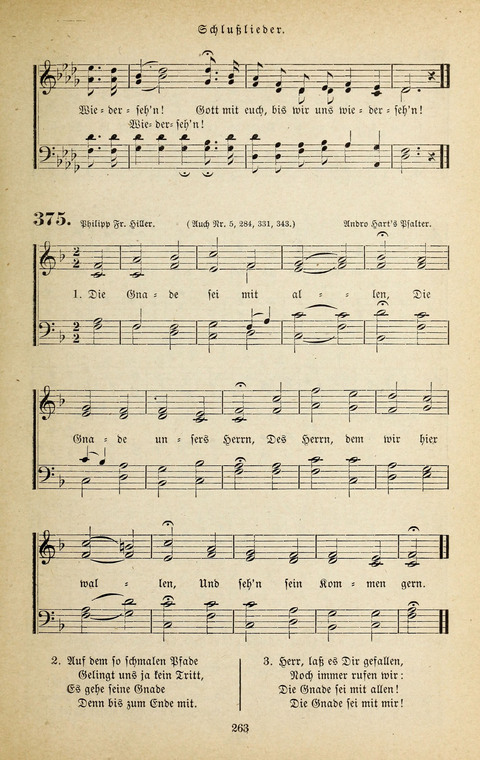 Evangelischer Liederschatz: eine Auswahl der bekanntesten Kernlieder für Sonntags-Schule, Vereine und Gottesdienste (2. Auflage) page 263