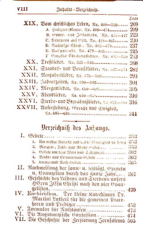 Evang.-Lutherisches Gesangbuch page ix