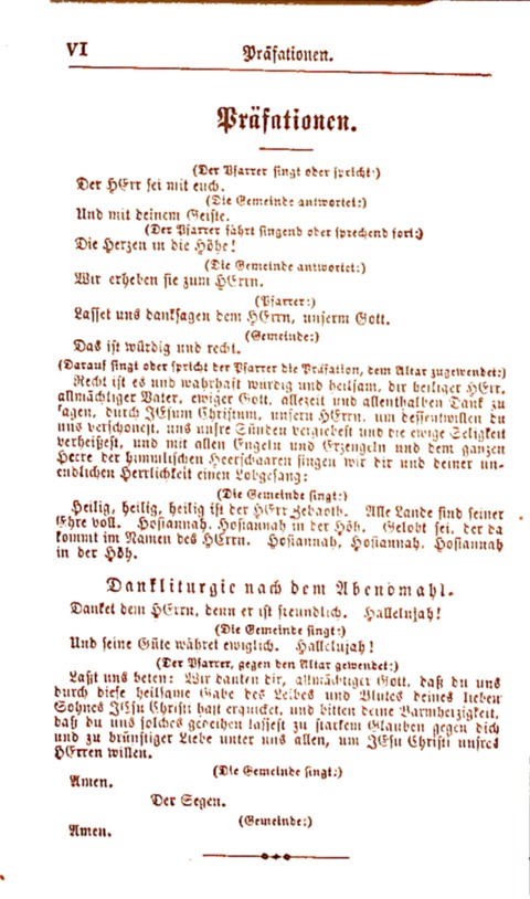 Evang.-Lutherisches Gesangbuch page vii