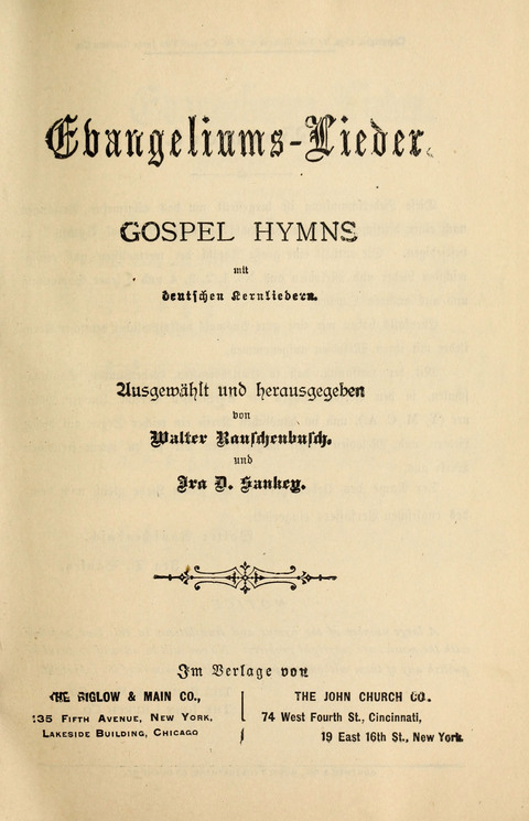 Evangeliums-Lieder 1 und 2: (Gospel Hymns) mit deutschen Kernliedern page 1