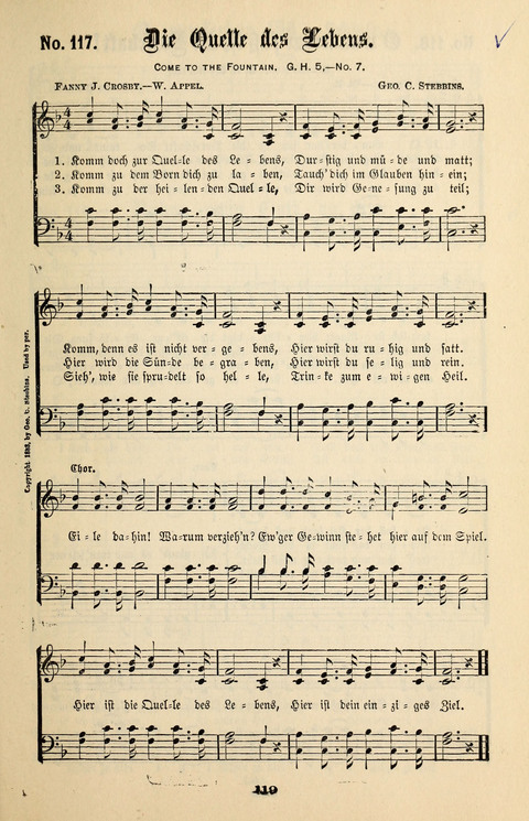 Evangeliums-Lieder 1 und 2: (Gospel Hymns) mit deutschen Kernliedern page 119