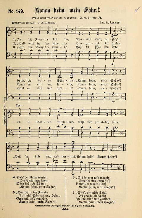 Evangeliums-Lieder 1 und 2: (Gospel Hymns) mit deutschen Kernliedern page 151