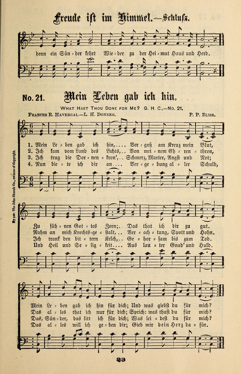 Evangeliums-Lieder 1 und 2: (Gospel Hymns) mit deutschen Kernliedern page 23