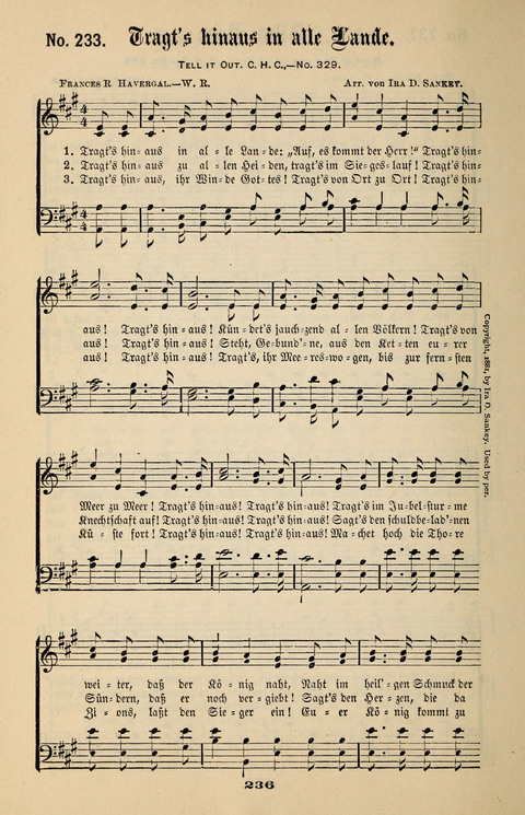 Evangeliums-Lieder 1 und 2: (Gospel Hymns) mit deutschen Kernliedern page 236