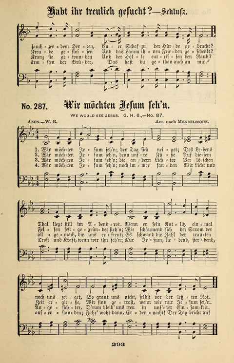 Evangeliums-Lieder 1 und 2: (Gospel Hymns) mit deutschen Kernliedern page 293