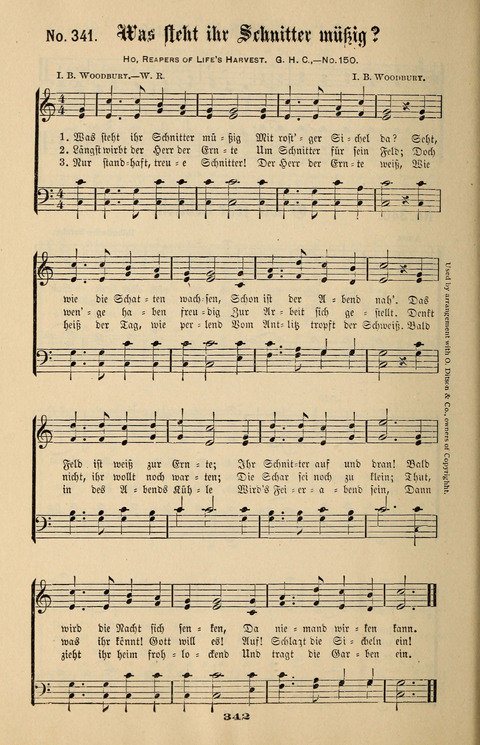 Evangeliums-Lieder 1 und 2: (Gospel Hymns) mit deutschen Kernliedern page 342