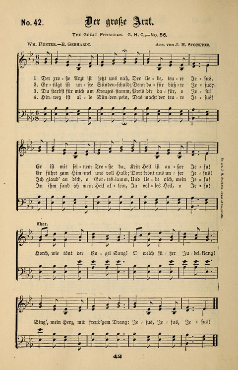 Evangeliums-Lieder 1 und 2: (Gospel Hymns) mit deutschen Kernliedern page 42