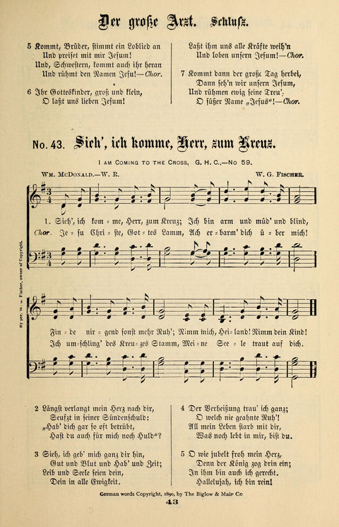 Evangeliums-Lieder 1 und 2: (Gospel Hymns) mit deutschen Kernliedern page 43