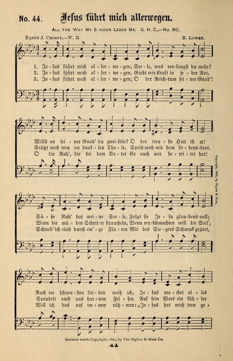 Evangeliums-Lieder 1 und 2: (Gospel Hymns) mit deutschen Kernliedern page 44