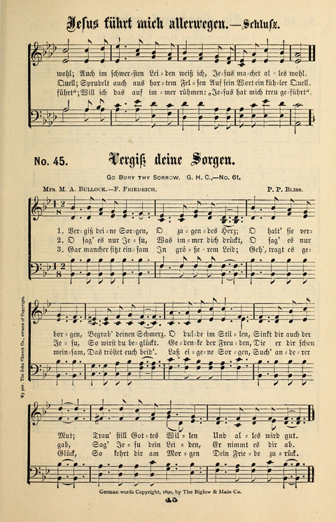 Evangeliums-Lieder 1 und 2: (Gospel Hymns) mit deutschen Kernliedern page 45