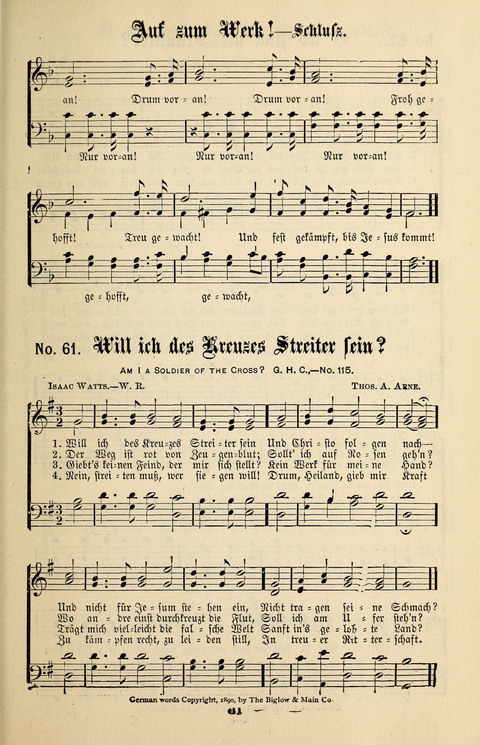 Evangeliums-Lieder 1 und 2: (Gospel Hymns) mit deutschen Kernliedern page 61