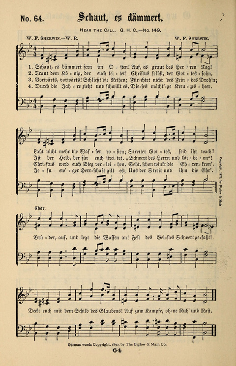 Evangeliums-Lieder 1 und 2: (Gospel Hymns) mit deutschen Kernliedern page 64