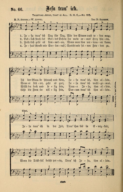 Evangeliums-Lieder 1 und 2: (Gospel Hymns) mit deutschen Kernliedern page 66