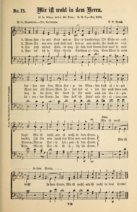 Evangeliums-Lieder 1 und 2: (Gospel Hymns) mit deutschen Kernliedern page 75