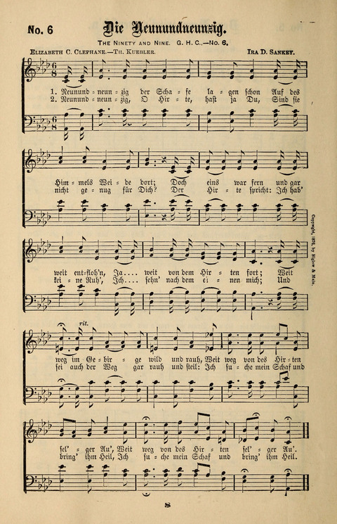 Evangeliums-Lieder 1 und 2: (Gospel Hymns) mit deutschen Kernliedern page 8