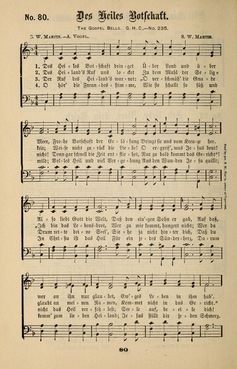 Evangeliums-Lieder 1 und 2: (Gospel Hymns) mit deutschen Kernliedern page 80