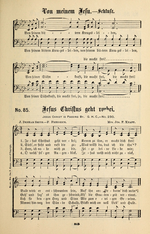 Evangeliums-Lieder 1 und 2: (Gospel Hymns) mit deutschen Kernliedern page 85