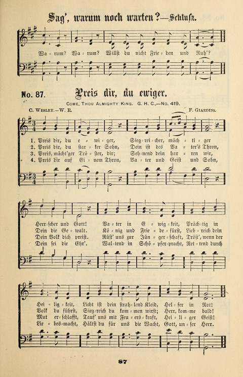 Evangeliums-Lieder 1 und 2: (Gospel Hymns) mit deutschen Kernliedern page 87