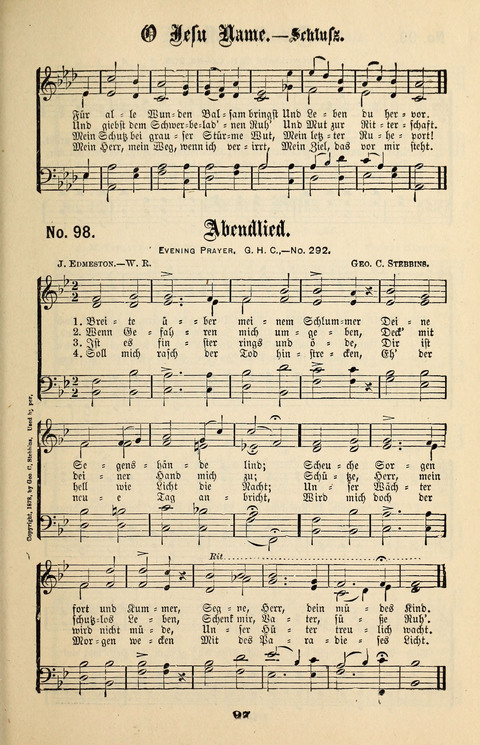 Evangeliums-Lieder 1 und 2: (Gospel Hymns) mit deutschen Kernliedern page 97