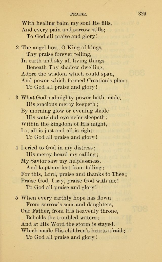 Evangelical Lutheran Hymnal page 329