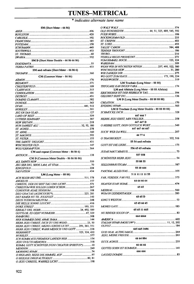 Evangelical Lutheran Hymnary page 922