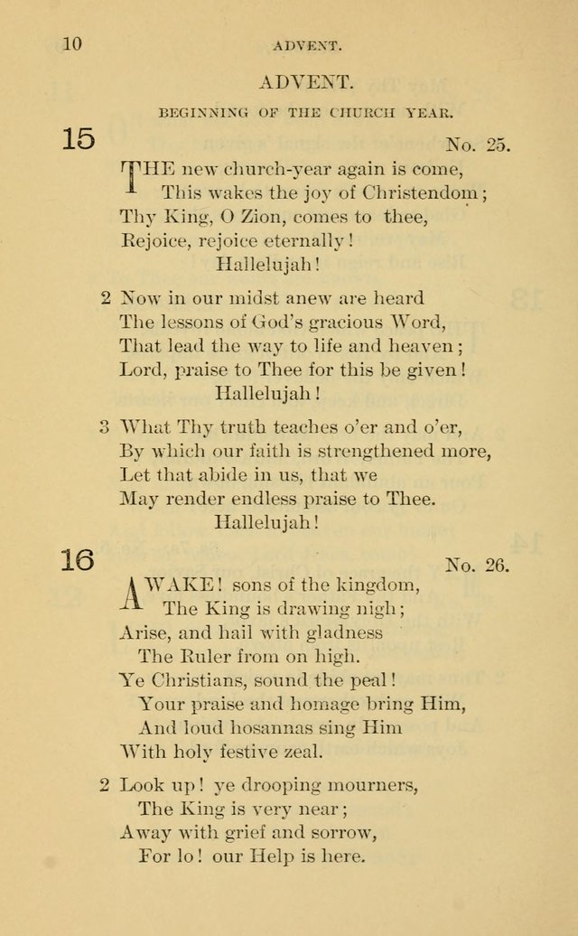 Evangelical Lutheran Hymnal. 9th ed. page 10