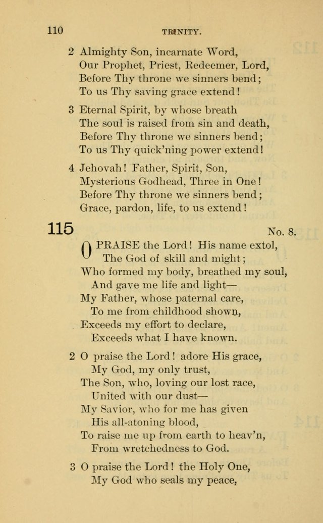 Evangelical Lutheran Hymnal. 9th ed. page 110