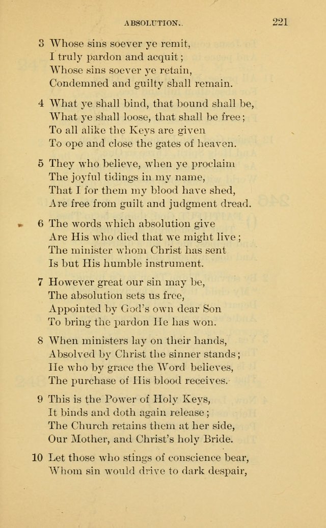 Evangelical Lutheran Hymnal. 9th ed. page 221