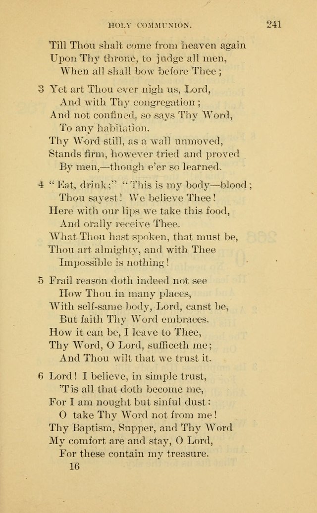 Evangelical Lutheran Hymnal. 9th ed. page 241