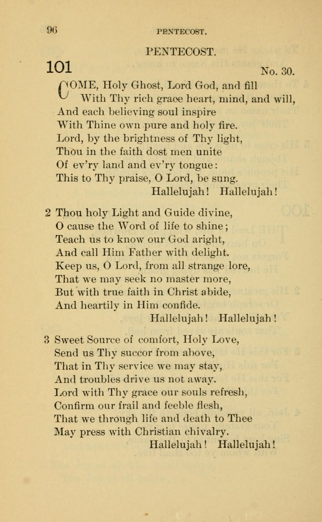 Evangelical Lutheran Hymnal. 9th ed. page 96