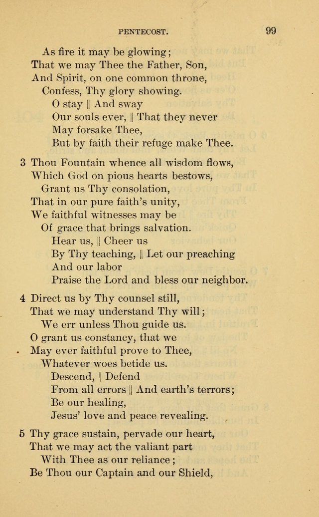 Evangelical Lutheran Hymnal. 9th ed. page 99