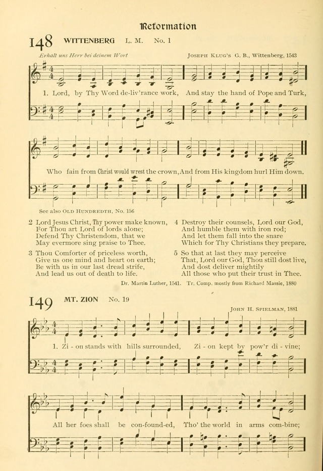 Evangelical Lutheran hymnal: with music page 203