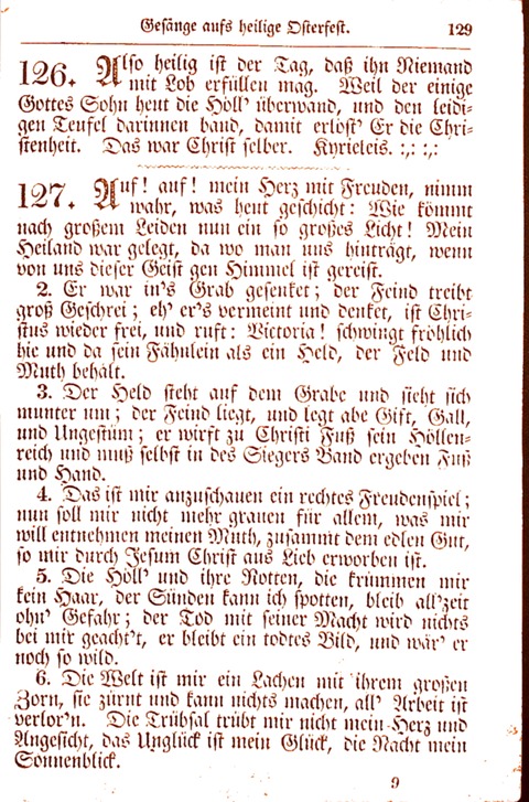 Evangelisch-Lutherisches Gesang-Buch: worin die gebräuchlichsten alten Kirchen-Lieder Dr. M. Lutheri und anderer reinen lehrer und zeugen Gottes, zur Befoerderung der wahren ... (2. verm. Aus.) page 129