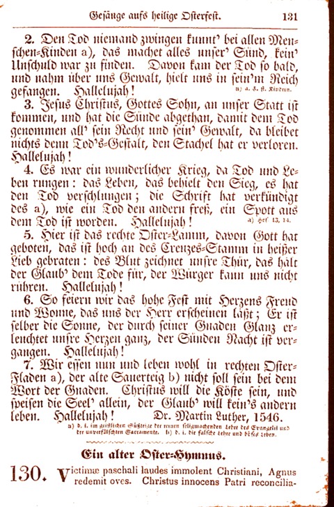 Evangelisch-Lutherisches Gesang-Buch: worin die gebräuchlichsten alten Kirchen-Lieder Dr. M. Lutheri und anderer reinen lehrer und zeugen Gottes, zur Befoerderung der wahren ... (2. verm. Aus.) page 131