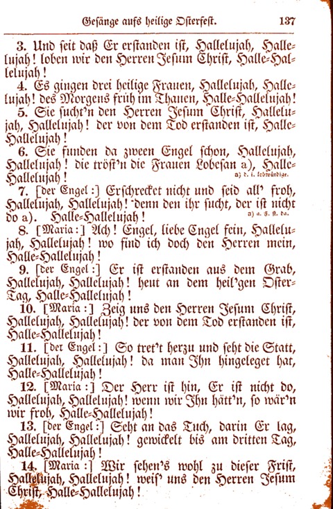 Evangelisch-Lutherisches Gesang-Buch: worin die gebräuchlichsten alten Kirchen-Lieder Dr. M. Lutheri und anderer reinen lehrer und zeugen Gottes, zur Befoerderung der wahren ... (2. verm. Aus.) page 137