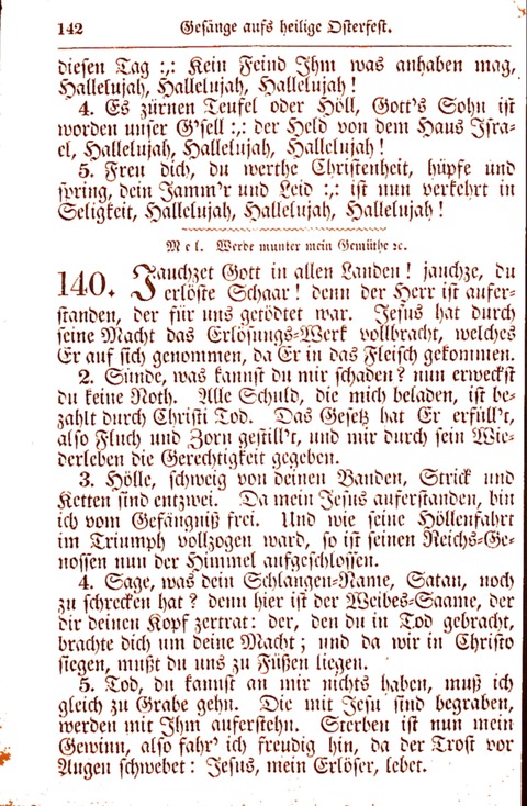 Evangelisch-Lutherisches Gesang-Buch: worin die gebräuchlichsten alten Kirchen-Lieder Dr. M. Lutheri und anderer reinen lehrer und zeugen Gottes, zur Befoerderung der wahren ... (2. verm. Aus.) page 142