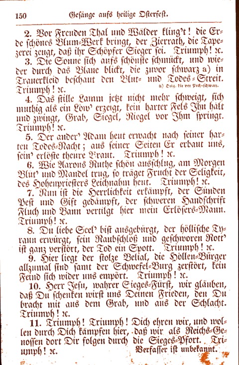 Evangelisch-Lutherisches Gesang-Buch: worin die gebräuchlichsten alten Kirchen-Lieder Dr. M. Lutheri und anderer reinen lehrer und zeugen Gottes, zur Befoerderung der wahren ... (2. verm. Aus.) page 150