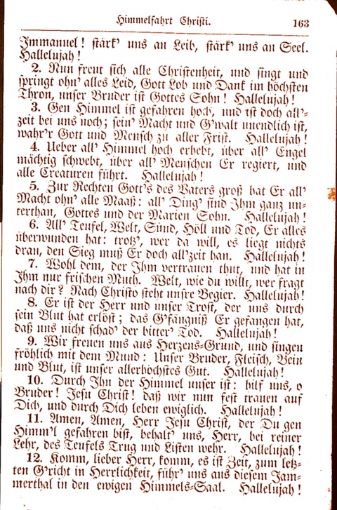 Evangelisch-Lutherisches Gesang-Buch: worin die gebräuchlichsten alten Kirchen-Lieder Dr. M. Lutheri und anderer reinen lehrer und zeugen Gottes, zur Befoerderung der wahren ... (2. verm. Aus.) page 163