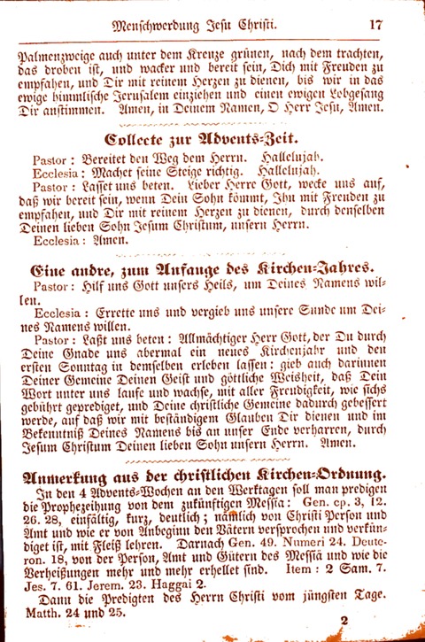 Evangelisch-Lutherisches Gesang-Buch: worin die gebräuchlichsten alten Kirchen-Lieder Dr. M. Lutheri und anderer reinen lehrer und zeugen Gottes, zur Befoerderung der wahren ... (2. verm. Aus.) page 17