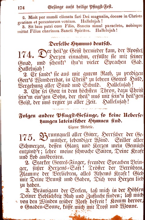 Evangelisch-Lutherisches Gesang-Buch: worin die gebräuchlichsten alten Kirchen-Lieder Dr. M. Lutheri und anderer reinen lehrer und zeugen Gottes, zur Befoerderung der wahren ... (2. verm. Aus.) page 174