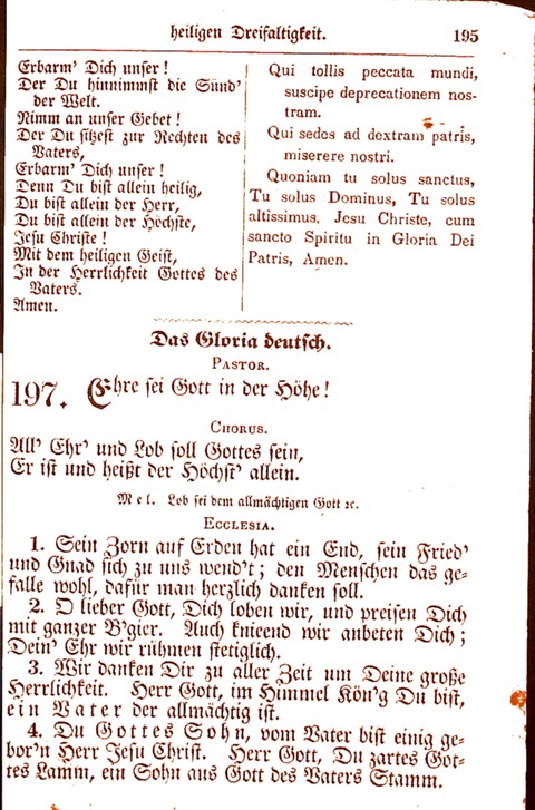 Evangelisch-Lutherisches Gesang-Buch: worin die gebräuchlichsten alten Kirchen-Lieder Dr. M. Lutheri und anderer reinen lehrer und zeugen Gottes, zur Befoerderung der wahren ... (2. verm. Aus.) page 195