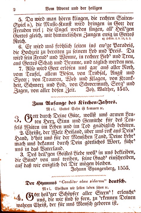 Evangelisch-Lutherisches Gesang-Buch: worin die gebräuchlichsten alten Kirchen-Lieder Dr. M. Lutheri und anderer reinen lehrer und zeugen Gottes, zur Befoerderung der wahren ... (2. verm. Aus.) page 2