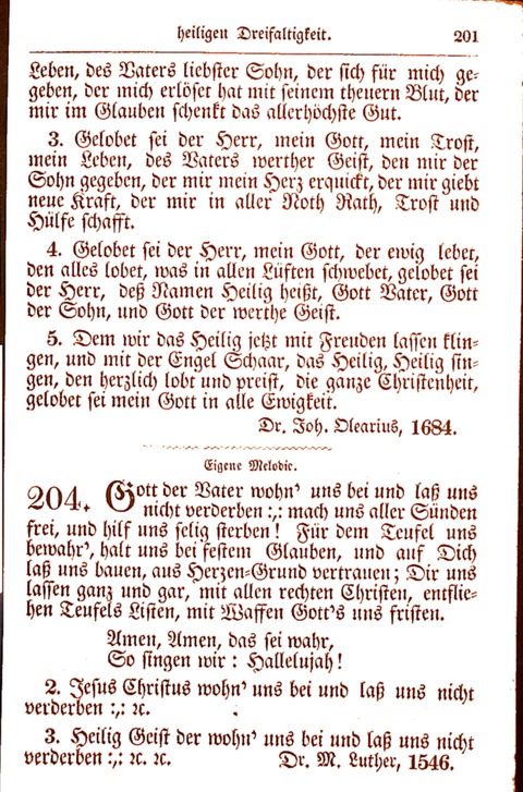 Evangelisch-Lutherisches Gesang-Buch: worin die gebräuchlichsten alten Kirchen-Lieder Dr. M. Lutheri und anderer reinen lehrer und zeugen Gottes, zur Befoerderung der wahren ... (2. verm. Aus.) page 201