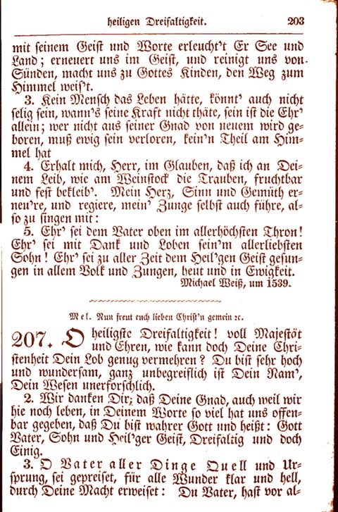 Evangelisch-Lutherisches Gesang-Buch: worin die gebräuchlichsten alten Kirchen-Lieder Dr. M. Lutheri und anderer reinen lehrer und zeugen Gottes, zur Befoerderung der wahren ... (2. verm. Aus.) page 203