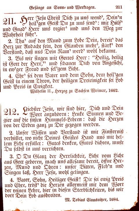 Evangelisch-Lutherisches Gesang-Buch: worin die gebräuchlichsten alten Kirchen-Lieder Dr. M. Lutheri und anderer reinen lehrer und zeugen Gottes, zur Befoerderung der wahren ... (2. verm. Aus.) page 212