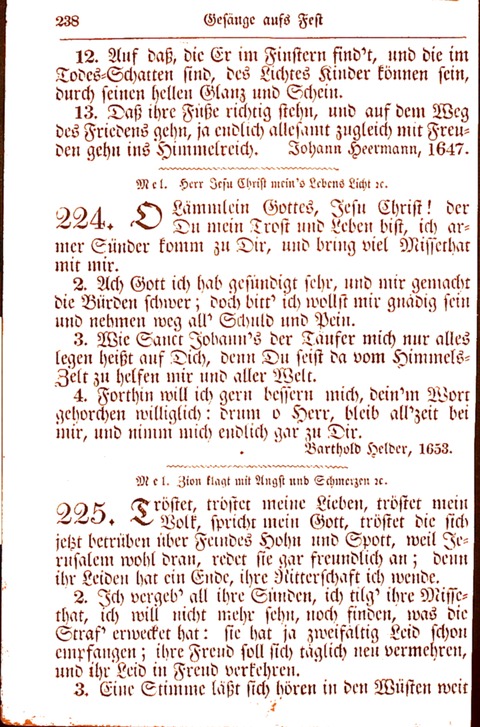 Evangelisch-Lutherisches Gesang-Buch: worin die gebräuchlichsten alten Kirchen-Lieder Dr. M. Lutheri und anderer reinen lehrer und zeugen Gottes, zur Befoerderung der wahren ... (2. verm. Aus.) page 239