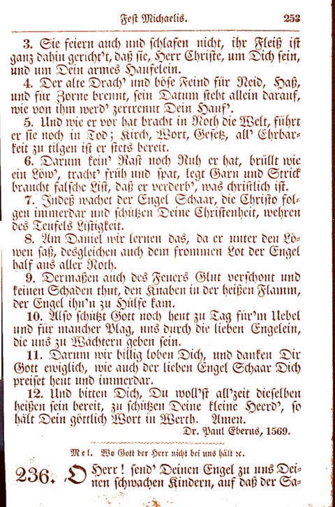 Evangelisch-Lutherisches Gesang-Buch: worin die gebräuchlichsten alten Kirchen-Lieder Dr. M. Lutheri und anderer reinen lehrer und zeugen Gottes, zur Befoerderung der wahren ... (2. verm. Aus.) page 254