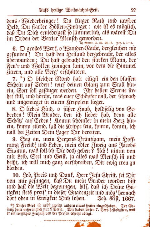 Evangelisch-Lutherisches Gesang-Buch: worin die gebräuchlichsten alten Kirchen-Lieder Dr. M. Lutheri und anderer reinen lehrer und zeugen Gottes, zur Befoerderung der wahren ... (2. verm. Aus.) page 27